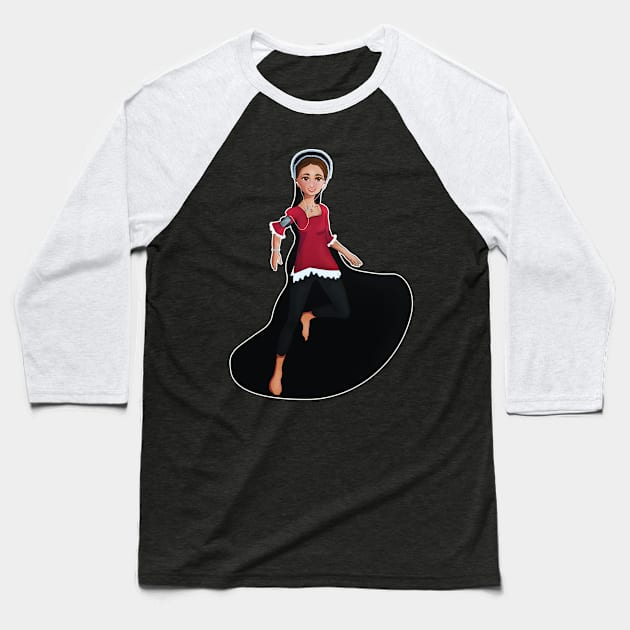 Modern Anne Boleyn Baseball T-Shirt by vixfx